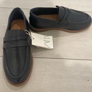 Zara boys leather loafers